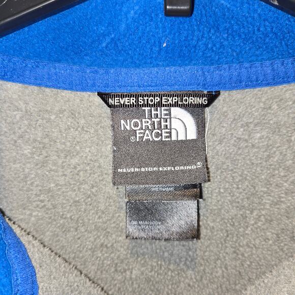 The North Face mens XL Half Zip Gray Fleece Mock Neck Pullover - Picture 3 of 5